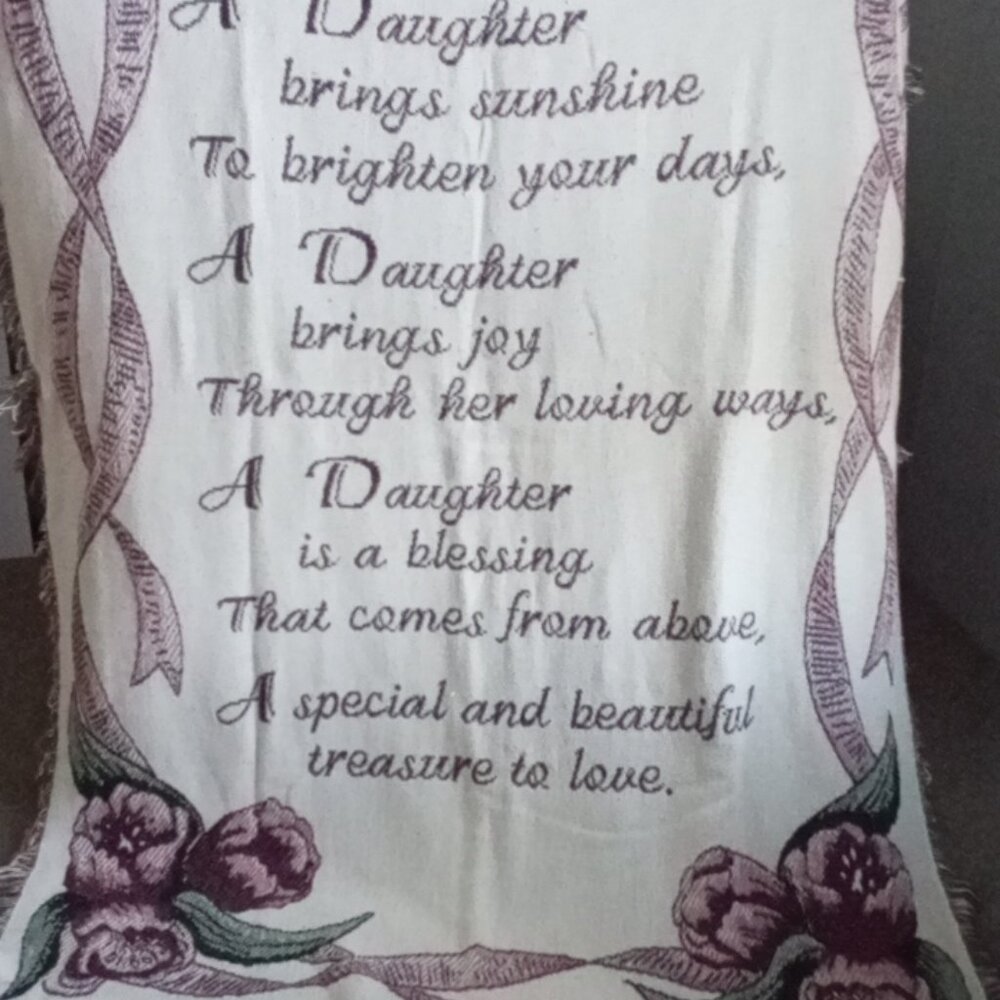 Throw dedicated to Daughter